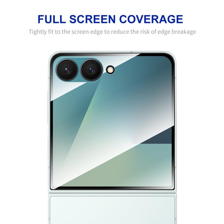 For Galaxy Z Flip7 5G Outer Screen 2pcs ENKAY Hat-Prince Full Glue High Aluminum-silicon Tempered Glass Film