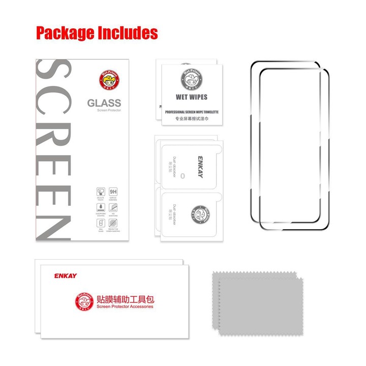 For Galaxy A57 5G 2pcs ENKAY Hat-Prince Full Glue High Aluminum-silicon Tempered Glass Film
