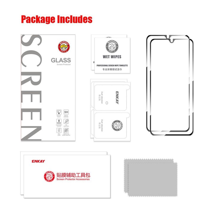 For Galaxy A18 4G / 5G 2pcs ENKAY Hat-Prince Full Glue High Aluminum-silicon Tempered Glass Film