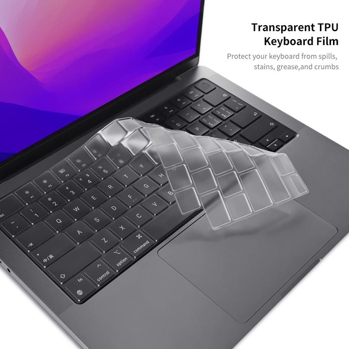 For MacBook Air 15.3 A2941 ENKAY US Version 3 in 1 Matte Protective Case with TPU Keyboard Film & Anti-dust Plugs(Grey)