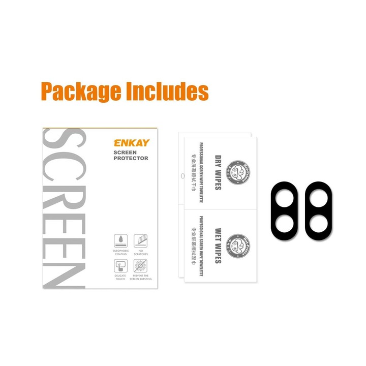 For Samsung Galaxy Z Flip5 2pcs ENKAY Hat-Prince 9H Rear Camera Lens Tempered Glass Film(Black)