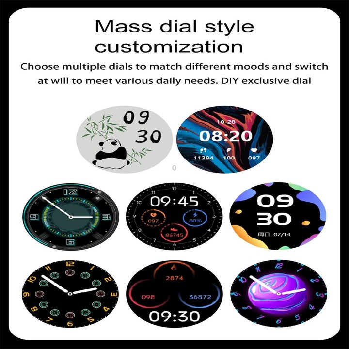 ET340 1.46 inch Color Screen Smart Leather Strap Watch,Support Blood Oxygen / Blood Glucose / Uric Acid Measurement / Blood Lipi