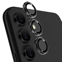For Samsung Galaxy A14 / A34 NORTHJO Camera Lens Protector Tempered Glass CD Vein Metal Ring Film(Black)