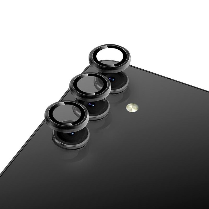 For Samsung Galaxy A14 / A34 NORTHJO Camera Lens Protector Tempered Glass CD Vein Metal Ring Film(Black)