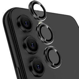 For Samsung Galaxy S23 / S23+ 5G NORTHJO Camera Lens Protector Tempered Glass CD Vein Metal Ring Film(Black)