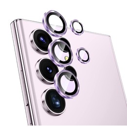 For Samsung Galaxy S23 Ultra 5G NORTHJO Camera Lens Protector Tempered Glass CD Vein Metal Ring Film(Purple)