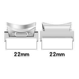 For Samsung Galaxy Watch6 / 6 Classic 22mm 1 Pair Button Style Curved Metal Watch Band Connector(Rose Gold)