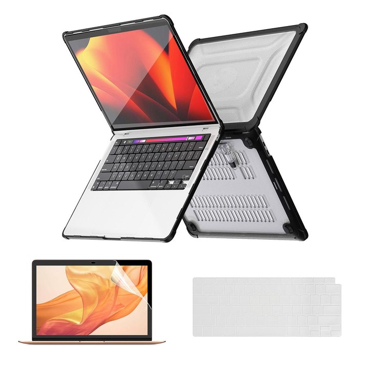 For MacBook Air 13.3 A2179/A2337 ENKAY Hat-Prince 3 in 1 Protective Bracket Case Cover Hard Shell with TPU Keyboard Film / PET S