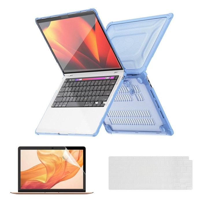 For MacBook Air 13.3 A2179/A2337 ENKAY Hat-Prince 3 in 1 Protective Bracket Case Cover Hard Shell with TPU Keyboard Film / PET S