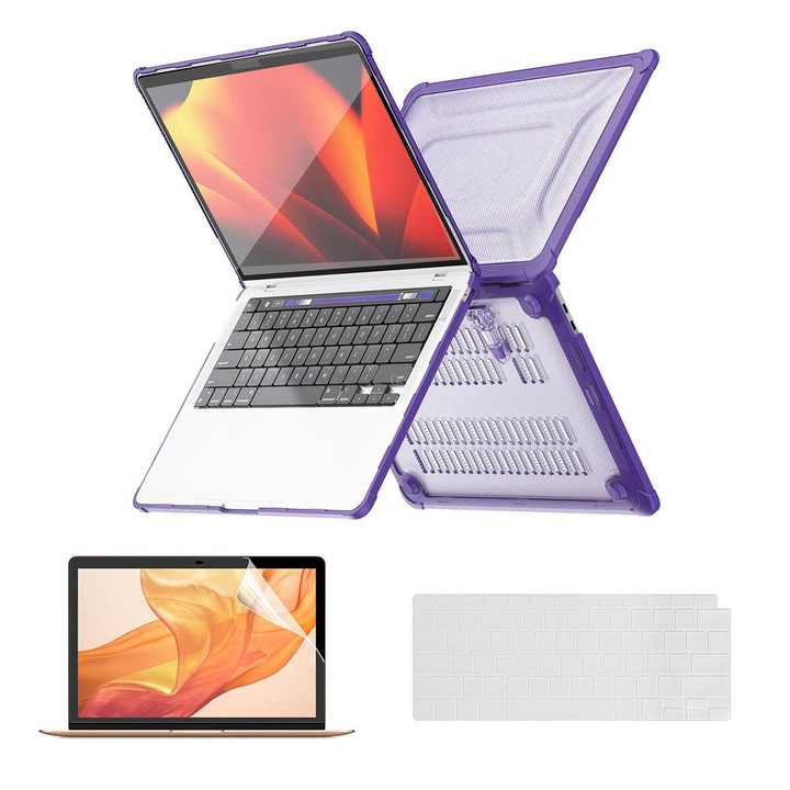 For MacBook Air 13.3 A2179/A2337 ENKAY Hat-Prince 3 in 1 Protective Bracket Case Cover Hard Shell with TPU Keyboard Film / PET S