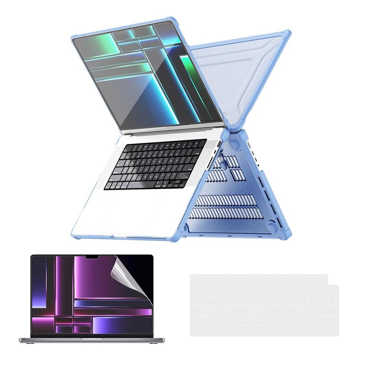 For MacBook Pro 14.2 A2442/A2779 ENKAY Hat-Prince 3 in 1 Protective Bracket Case Cover Hard Shell with TPU Keyboard Film / PET S