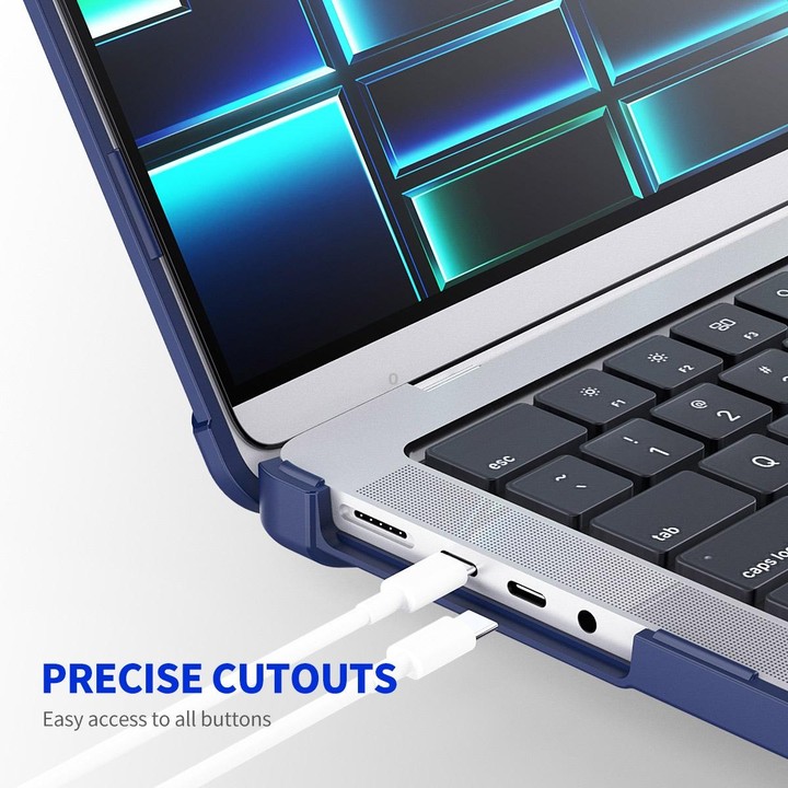 For MacBook Pro 14.2 A2442/A2779 ENKAY Hat-Prince 3 in 1 Protective Bracket Case Cover Hard Shell with TPU Keyboard Film / PET S
