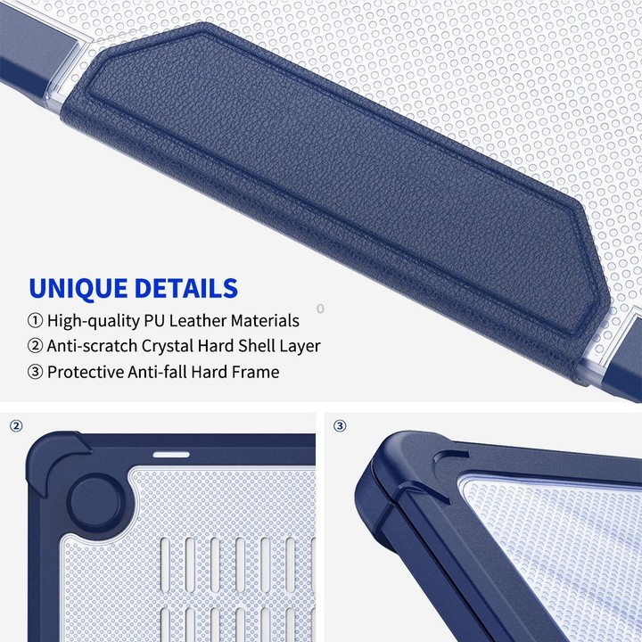 For MacBook Air 13.6 A2681 ENKAY Hat-Prince 3 in 1 Protective Bracket Case Cover Hard Shell with TPU Keyboard Film / PET Screen