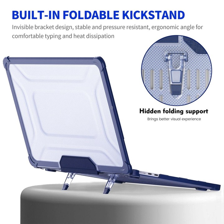For MacBook Air 13.6 A2681 ENKAY Hat-Prince 3 in 1 Protective Bracket Case Cover Hard Shell with TPU Keyboard Film / PET Screen