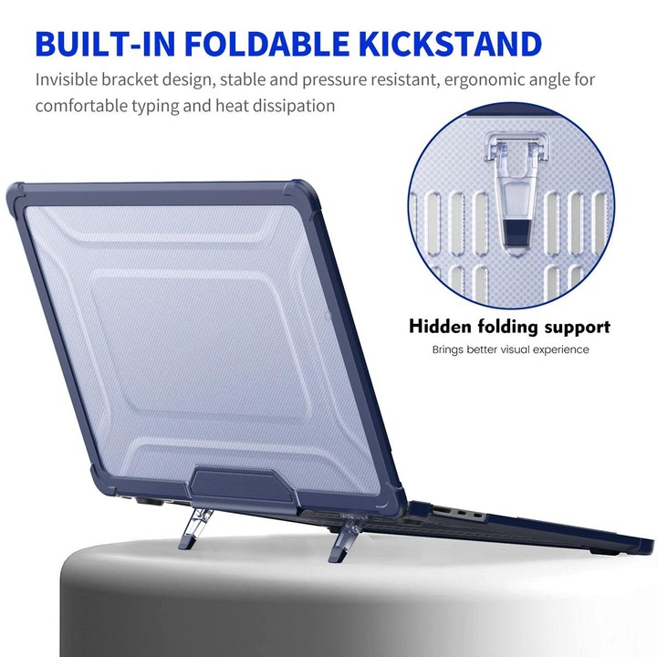 For MacBook Air 15.3 A2941 ENKAY Hat-Prince 3 in 1 Protective Bracket Case Cover Hard Shell with TPU Keyboard Film / PET Screen