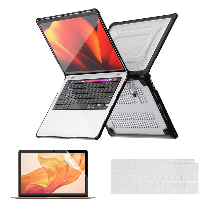 For MacBook Air 13.3 A2179/A2337 ENKAY Hat-Prince 3 in 1 Protective Bracket Case Cover Hard Shell with TPU Keyboard Film / PET S