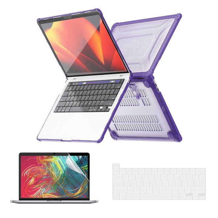 For MacBook Pro 13.3 A2251/A2289/A2338 ENKAY Hat-Prince 3 in 1 Protective Bracket Case Cover Hard Shell with TPU Keyboard Film /