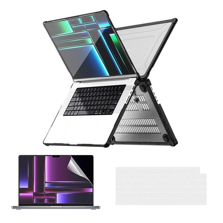 For MacBook Pro 14.2 A2442/A2779/14 inch A3434 2025 (M5) ENKAY Hat-Prince 3 in 1 Protective Bracket Case Cover Hard Shell with T