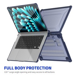 For MacBook Air 15.3 A2941/M3 2024 A3114 ENKAY Hat-Prince 3 in 1 Protective Bracket Case Cover Hard Shell with TPU Keyboard Film