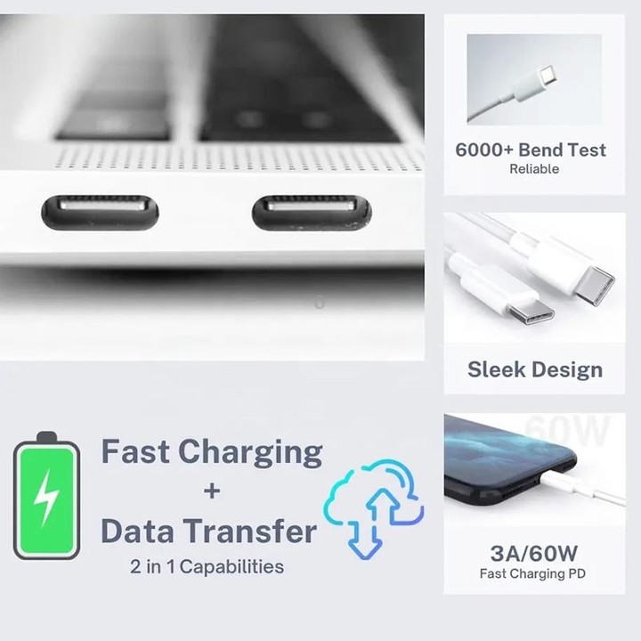 XJ-97 60W 3A USB-C / Type-C to Type-C Fast Charging Data Cable, Cable Length:0.5m