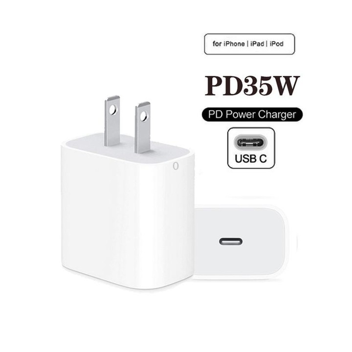 PD35W USB-C / Type-C Port Charger with 1m Type-C to Type-C Data Cable, US Plug