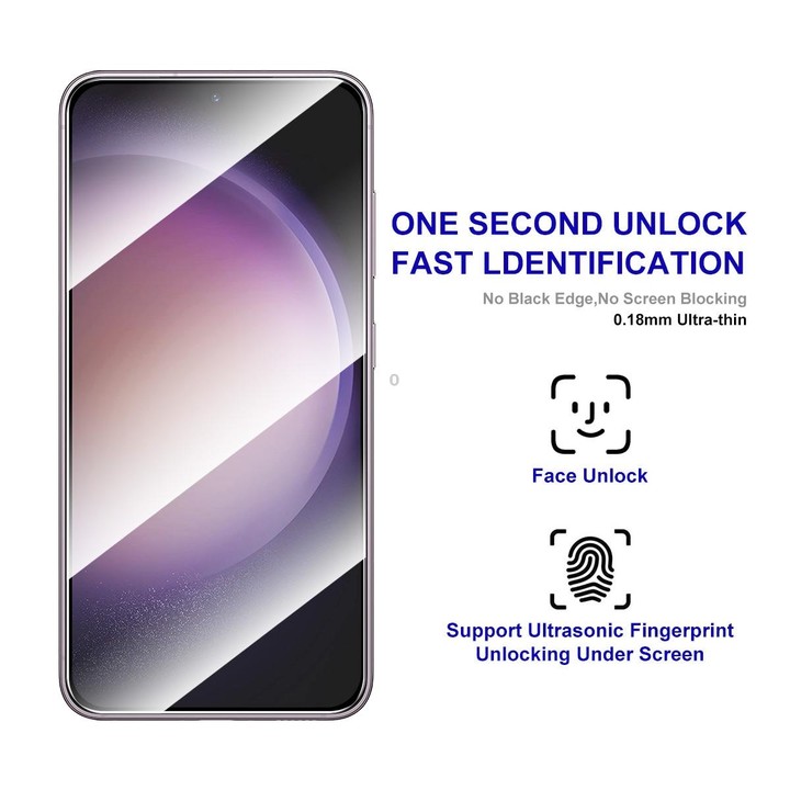 For Samsung Galaxy S24+ 5G 10pcs ENKAY Hat-Prince 0.18mm High Aluminum-silicon Tempered Glass Film, Support Ultrasonic Fingerpri