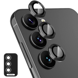 For Samsung Galaxy S24+ 5G ENKAY Hat-Prince 9H Rear Camera Lens Aluminium Alloy Tempered Glass Film(Black)
