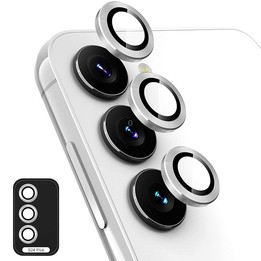 For Samsung Galaxy S24+ 5G ENKAY Hat-Prince 9H Rear Camera Lens Aluminium Alloy Tempered Glass Film(Silver)