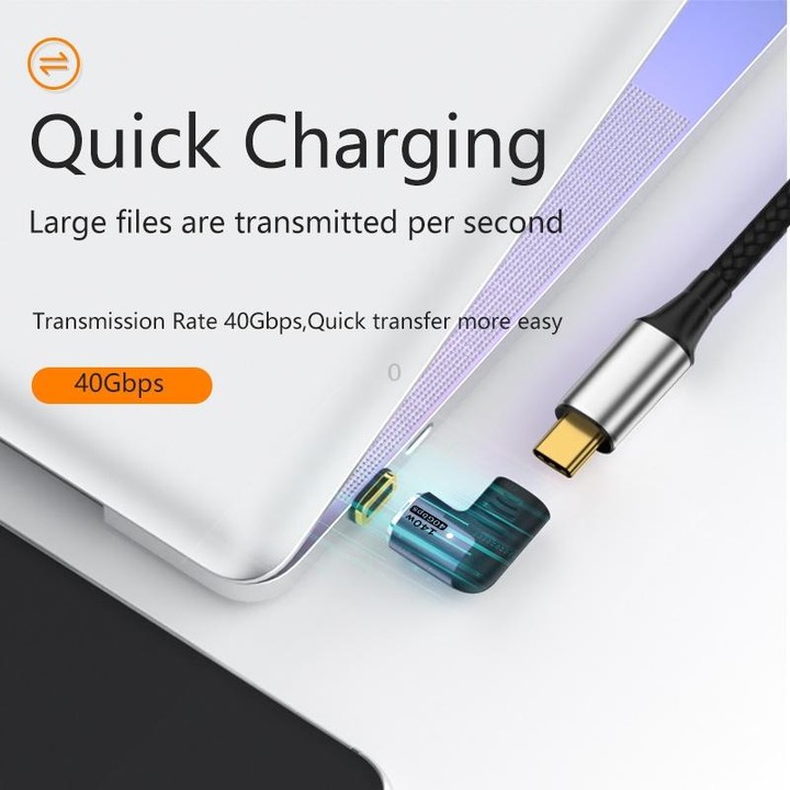 140W 5A USB 4.0 USB-C / Type-C to Type-C 40Gbps Data OTG Magnetic Adapter, Spec:Straight Head