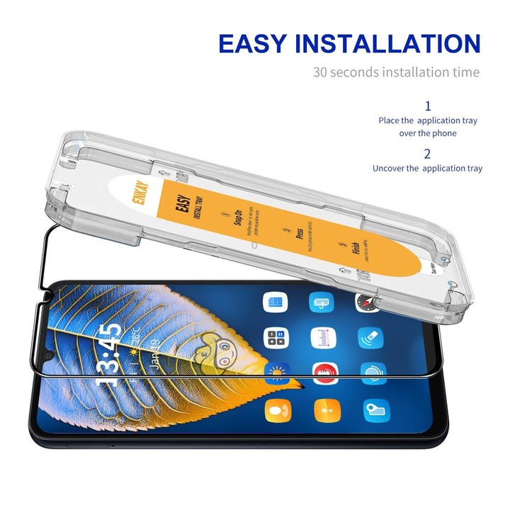 For Samsung Galaxy A24 ENKAY Easy Install High Alumina Silicon Full Glass Film