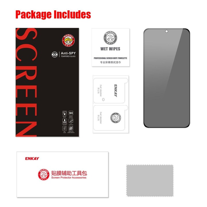 For Samsung Galaxy S23 5G ENKAY Hat-Prince 360 Degree Anti-peeping Privacy Full Screen Tempered Glass Film
