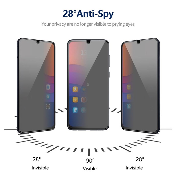 For Samsung Galaxy A15 4G / 5G ENKAY Hat-Prince 360 Degree Anti-peeping Privacy Full Screen Tempered Glass Film