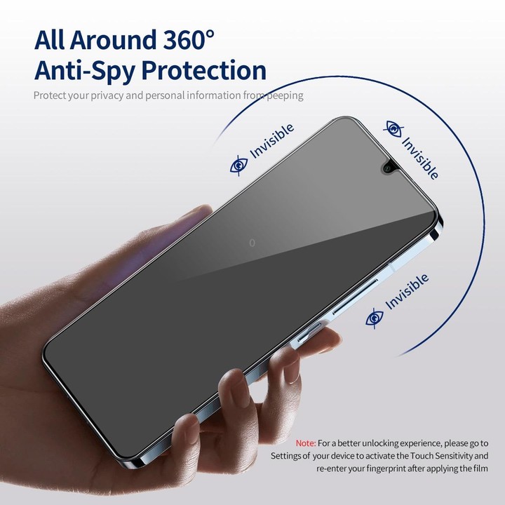For Samsung Galaxy A15 4G / 5G ENKAY Hat-Prince 360 Degree Anti-peeping Privacy Full Screen Tempered Glass Film