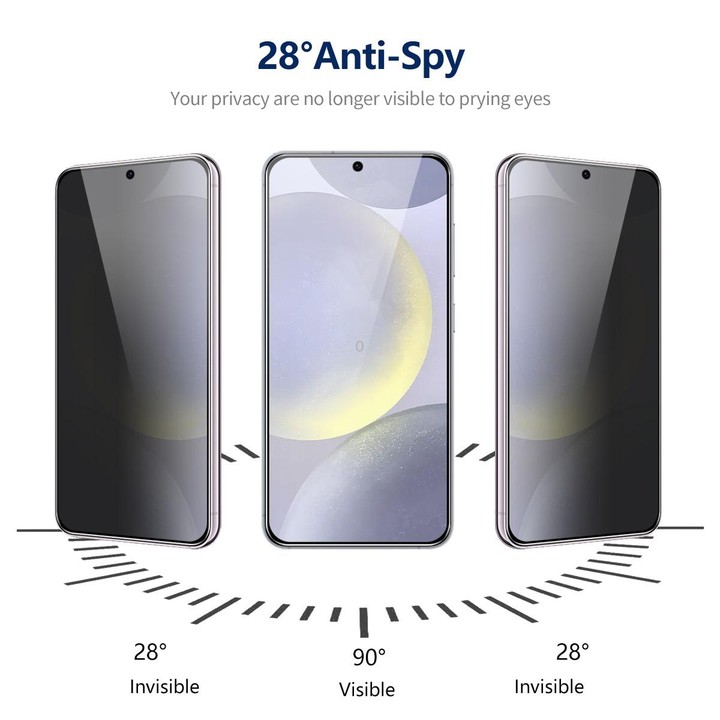 For Samsung Galaxy S24+ 5G 2pcs ENKAY Hat-Prince 360 Degree Anti-peeping Privacy Full Screen Tempered Glass Film