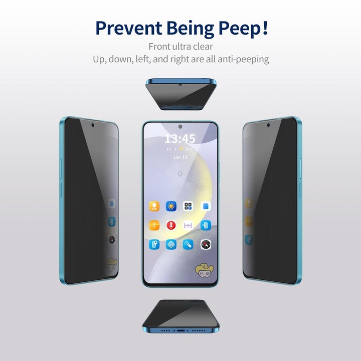 For Samsung Galaxy S24+ 5G 5pcs ENKAY Hat-Prince 360 Degree Anti-peeping Privacy Full Screen Tempered Glass Film