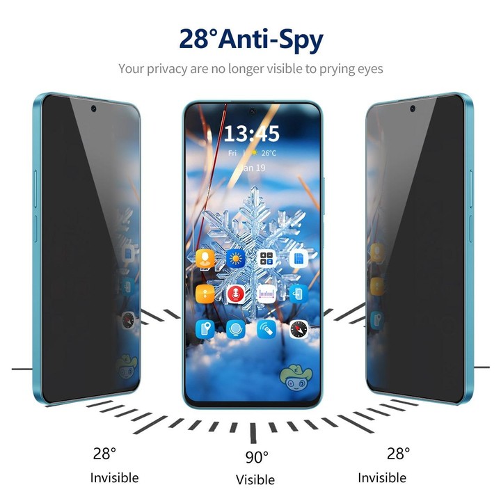 For Samsung Galaxy A34 5G 5pcs ENKAY Hat-Prince 360 Degree Anti-peeping Privacy Full Screen Tempered Glass Film