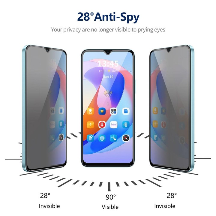 For Samsung Galaxy A24 5G 5pcs ENKAY Hat-Prince 360 Degree Anti-peeping Privacy Full Screen Tempered Glass Film