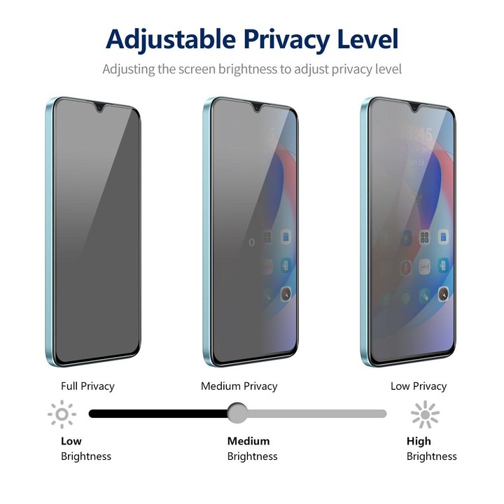 For Samsung Galaxy A24 5G 5pcs ENKAY Hat-Prince 360 Degree Anti-peeping Privacy Full Screen Tempered Glass Film
