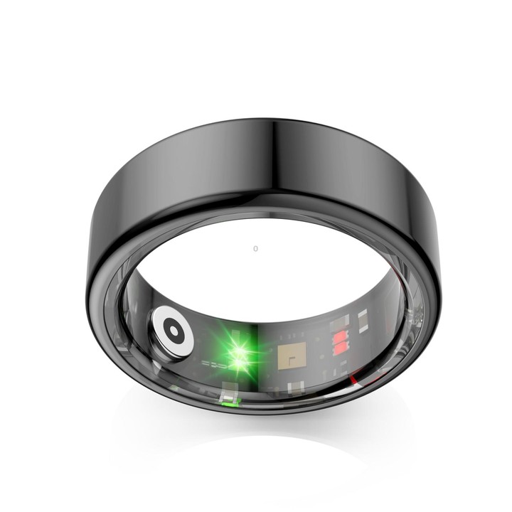 R02 SIZE 8 Smart Ring, Support Heart Rate / Blood Oxygen / Sleep Monitoring / Multiple Sports Modes(Black)