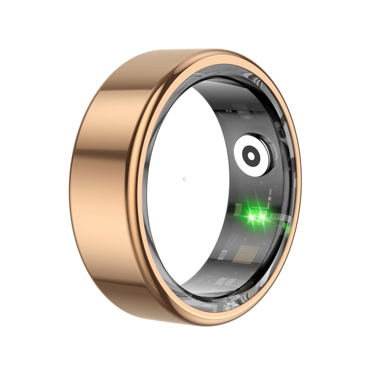 R02 SIZE 8 Smart Ring, Support Heart Rate / Blood Oxygen / Sleep Monitoring / Multiple Sports Modes(Rose Gold)