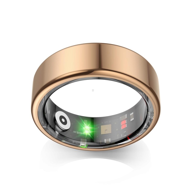 R02 SIZE 8 Smart Ring, Support Heart Rate / Blood Oxygen / Sleep Monitoring / Multiple Sports Modes(Rose Gold)