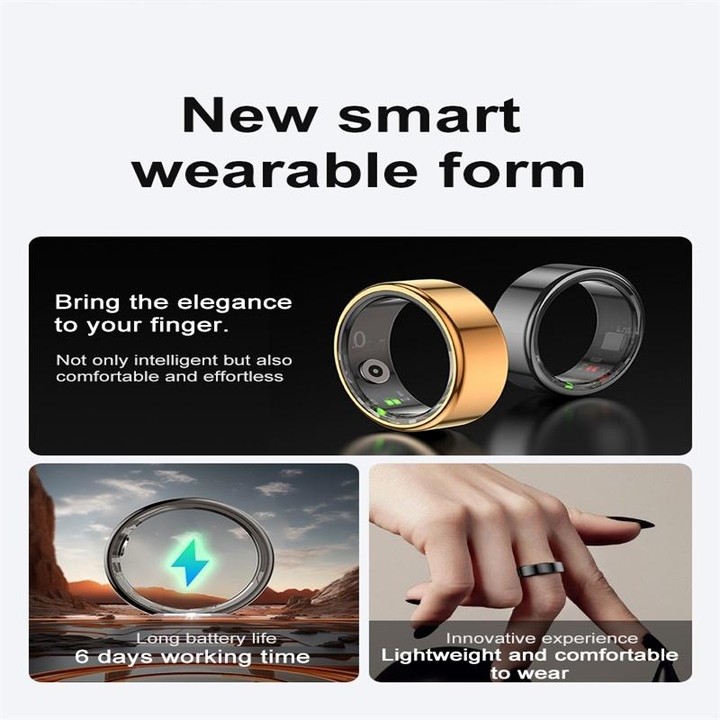 R02 SIZE 8 Smart Ring, Support Heart Rate / Blood Oxygen / Sleep Monitoring / Multiple Sports Modes(Rose Gold)