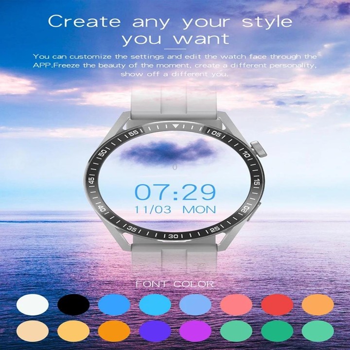 G3 1.32 inch Color Screen Smart Watch, Support Bluetooth Call / Heart Rate / Blood Pressure / Blood Oxygen Monitoring(Black)