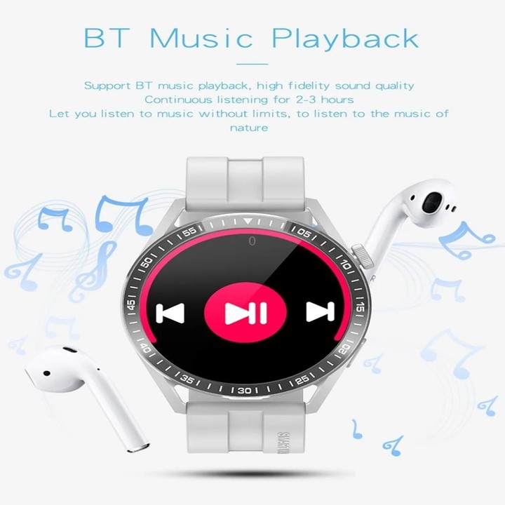G3 1.32 inch Color Screen Smart Watch, Support Bluetooth Call / Heart Rate / Blood Pressure / Blood Oxygen Monitoring(Silver)