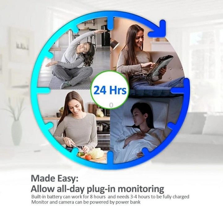 Temperature Detection 2 Way Voice Baby Security Video Camera 2.8-inch LCD Baby Monitor(AU Plug)