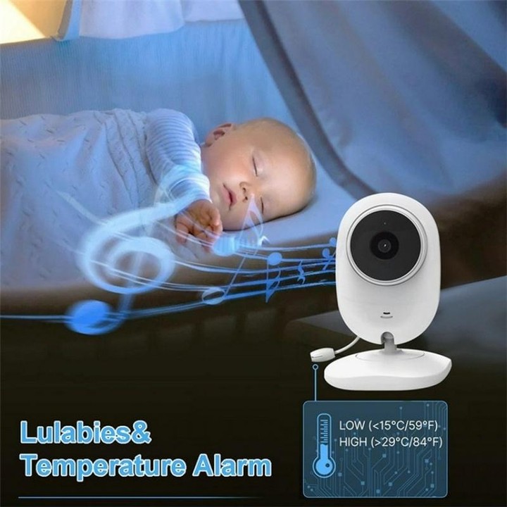 Temperature Detection 2 Way Voice Baby Security Video Camera 2.8-inch LCD Baby Monitor(AU Plug)
