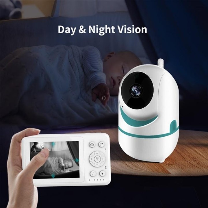 D031 2 Way Voice Built-in Lullabies Home Baby Security Camera 3.2-inch LCD Baby Monitor(UK Plug)