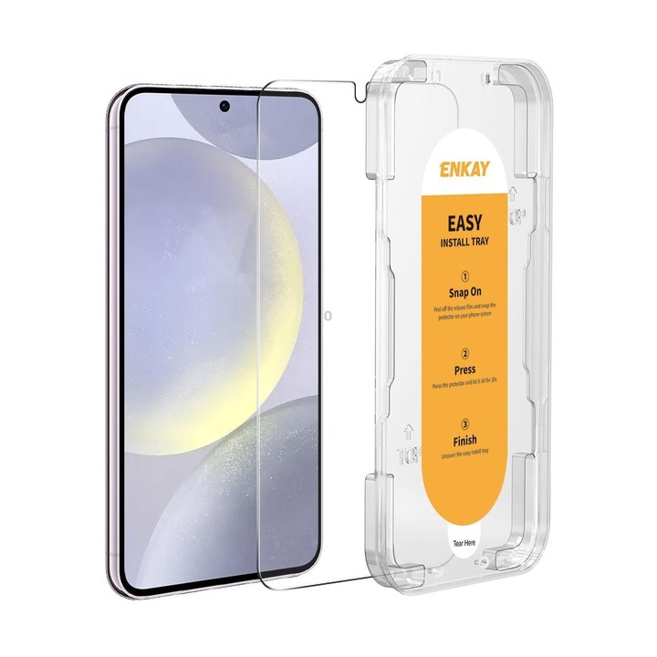 For Samsung Galaxy S24+ 5G ENKAY Easy Install 0.18mm High Alumina Silicon Full Glass Film, Support Ultrasonic Unlock