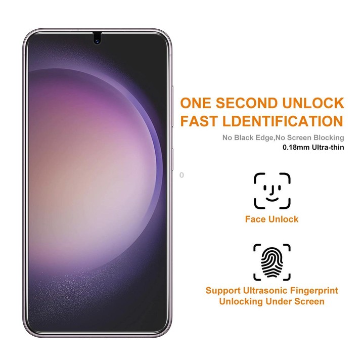 For Samsung Galaxy S23 5G / S22 5G ENKAY Easy Install 0.18mm High Alumina Silicon Full Glass Film, Support Ultrasonic Unlock