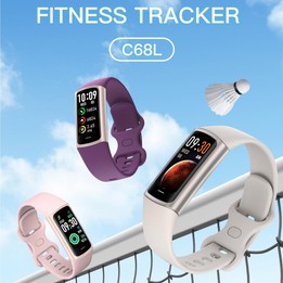 C68L IP67 Waterproof Smart Bracelet Sport Fitness Tracker(Black)